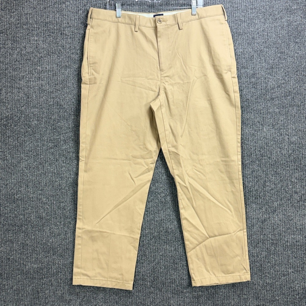 Lands End Chino Pants Men 38 Tan Traditional Fit Classic Preppy Work Wear